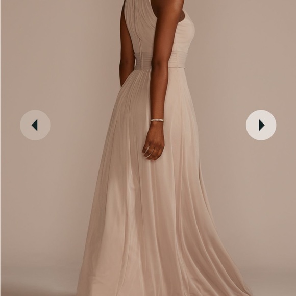 David‘s Bridal Crisscross High-neck Mesh Bridesmaid Dress - Picture 2 of 6